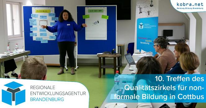 Präsentationssituation im Tagungsraum des 10. Qualitätszirkels.