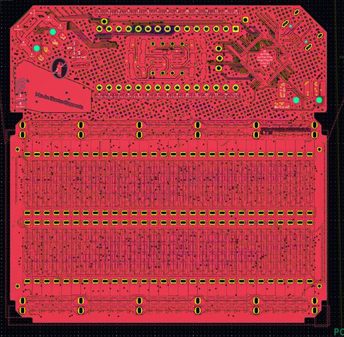 Jumperless main board front copper (with fills)