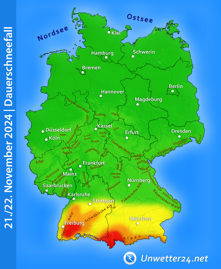 Neuschnee am 21. und 22. November 2024
