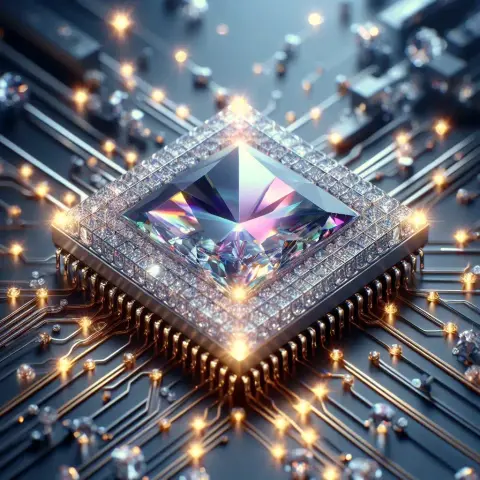 chip fatto di diamanti