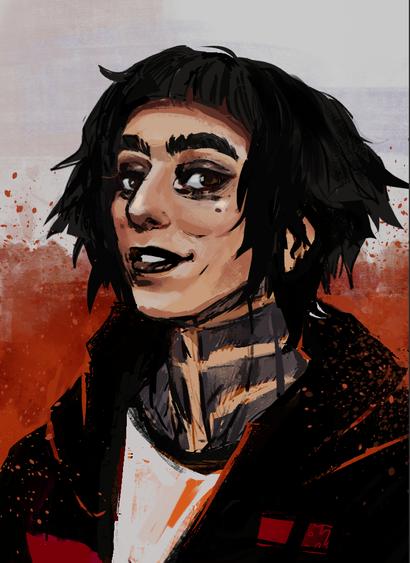 Painterly portrait of my OC Inka