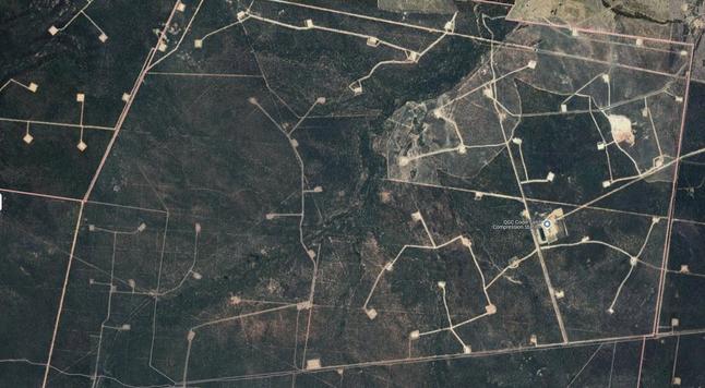 Google Maps - imagery - CSG drilling pads, near Wieambilla, QLD, Australia
