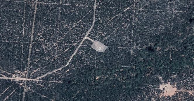 Google Maps - imagery - CSG drilling pads, near Wieambilla, QLD, Australia