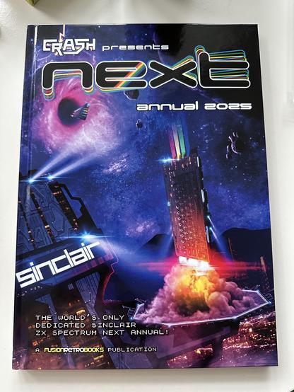 Crash presents next annual 2025, the worlds only dedicated Sinclair ZX spectrum next annual! With a space rocket disguised as a giant ZX spectrum next taking off and maybe heading towards a wormhole