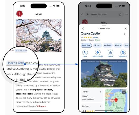Google iOS App page annotations