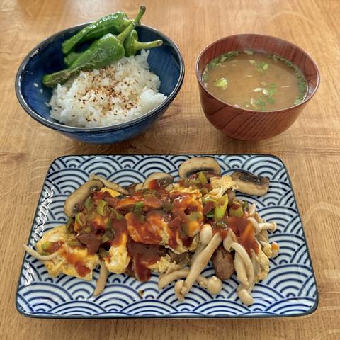 A close-up of my bowl with the food as described in the post.