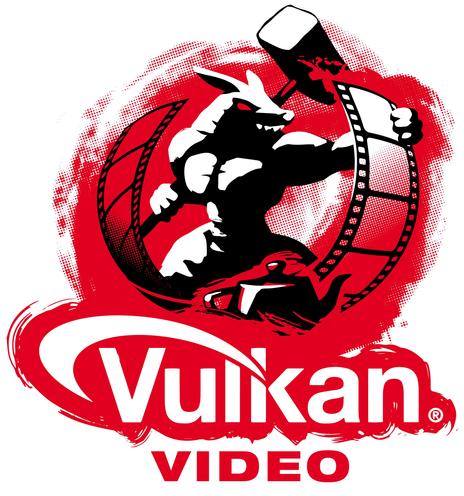 Image of fighter holding film tape with the words Vulkan Video