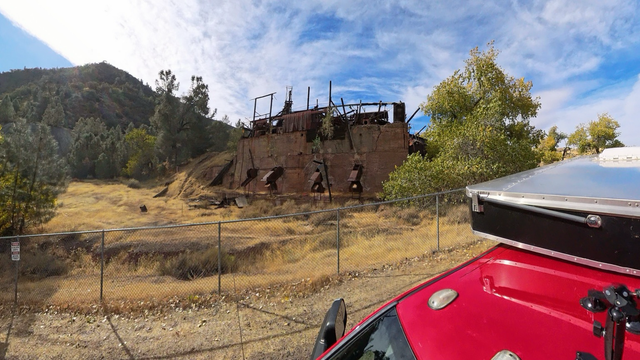 Abandoned Mercury smelter at New Idria ghost town