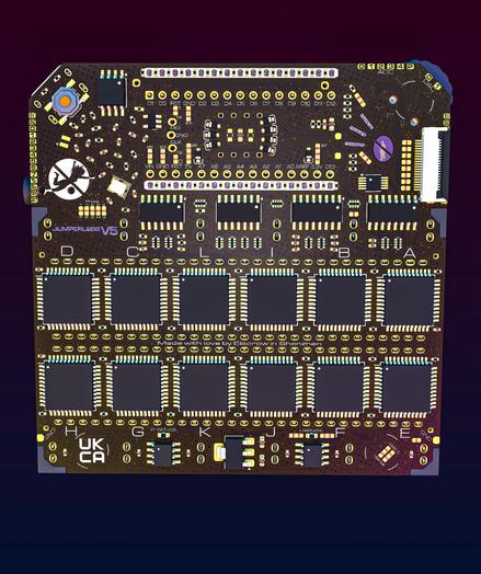 Jumperless V5 Kicad render (back)