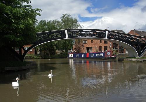 A photo titled "Coventry Canal Towpath Trail: Hawkesbury Junction", taken near Junction Bridge by amandabhslater on Flickr.