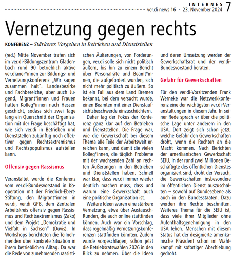 Screenshot mit dem Text des Beitrages.