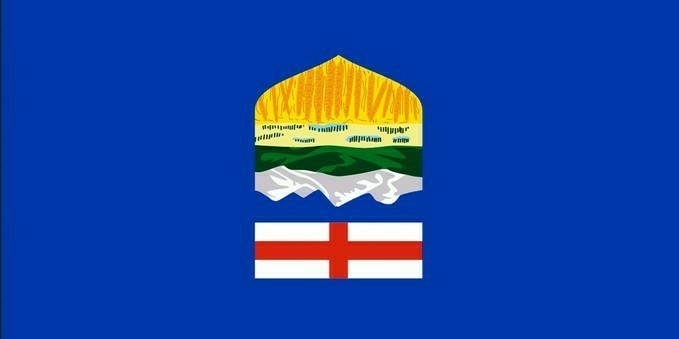 Upside down flag of Alberta, Canada.
Because Albertans are under a sustained attack by foreign funded fascists
