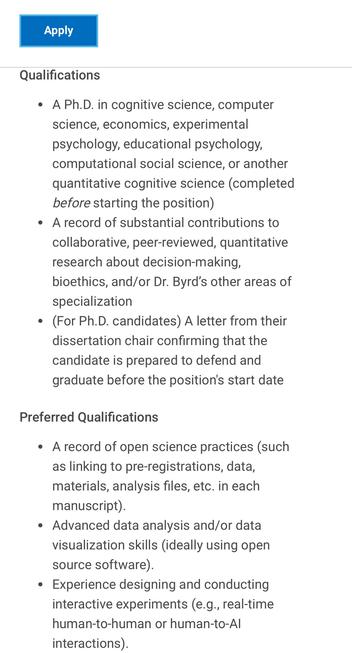 Qualifications
