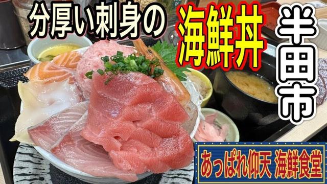 愛知県【半田ランチ】あっぱれ仰天!びっくり海鮮丼!あっぱれ仰天 海鮮食堂【japan aichi handa city lunchi sushi delicious food】