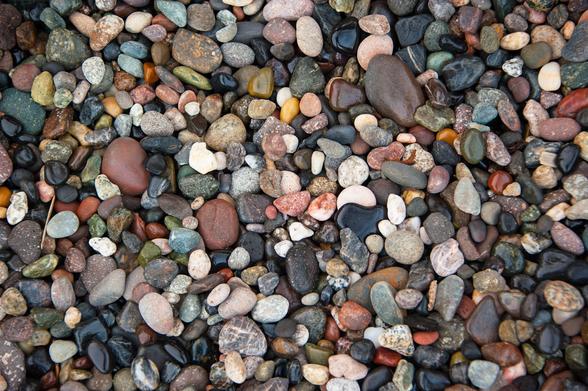 beach stones.