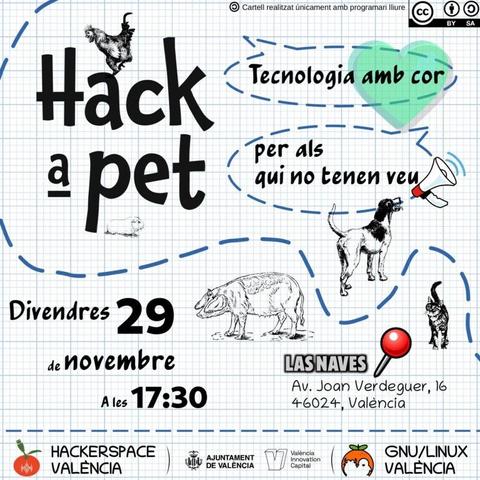 Cartel del evento de presentación de Hack-a-pet