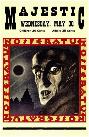 Cartel publicitario de la película "Nosferatu" (1922)