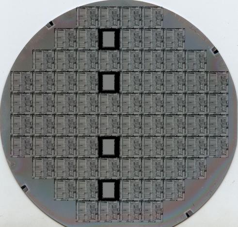 Semiconductor wafer of V-11 I/E DC328 chips.
( CC BY-SA 4.0 ) / Retro-Computing Society of Rhode Island}} from personal correspondence. with UploadWizard

src: https://upload.wikimedia.org/wikipedia/commons/4/45/V11-wafer-dc328.jpg