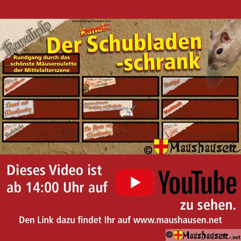 Vorschaubild zum Kanalinfovideo mit dem Hinweis auf 14 Uhr wenn es veröffentlicht wird.