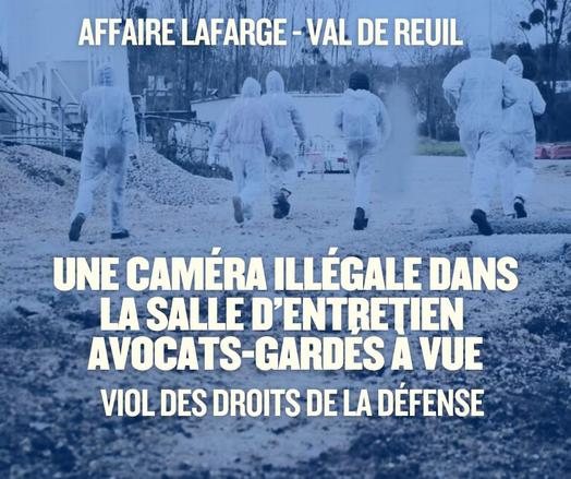 Première page avec le titre sur fond de photo d’activiste en combinaisons blanches lors de l’action contre Lafarge