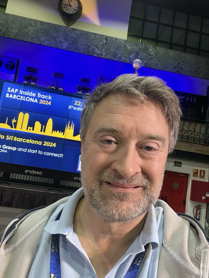 Myself in front of the stage