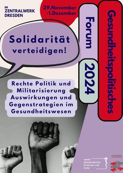 Sharepic mit Eckdaten und Schlagworten der Veranstaltung, Inhalte vgl. Link https://www.vdaeae.de/veranstaltung/safe-the-date-gesundheitspolitisches-forum-2024/