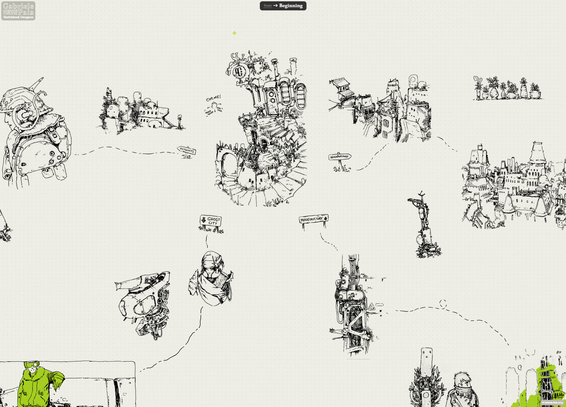screenshot of my new personal website, it's like google maps for sketches!