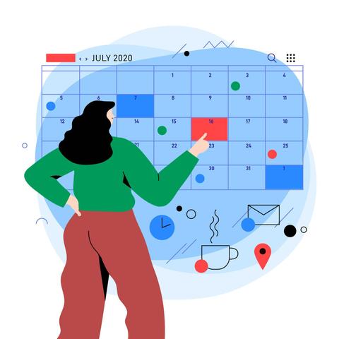 Thumbnail illustration to express calendar marking for an event.
