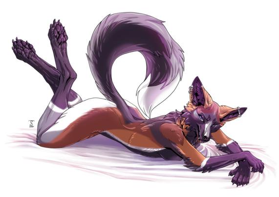 Anthro crossfox named Fuchs done in digital