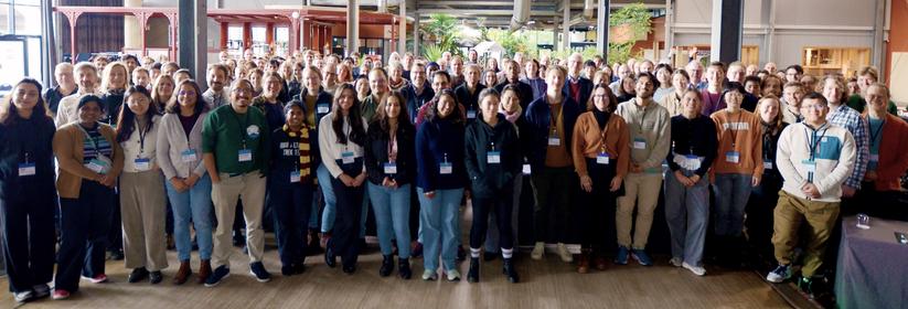 The staff of MPI-M, consisting of around 200 people, at a venue in Fintel.