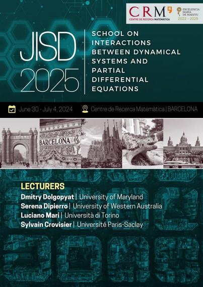 The School on Interactions between Dynamical Systems and Partial Differential Equations (JISD) is an annual international summer school consisting of four short courses of around five hours given by four reseaaechers.