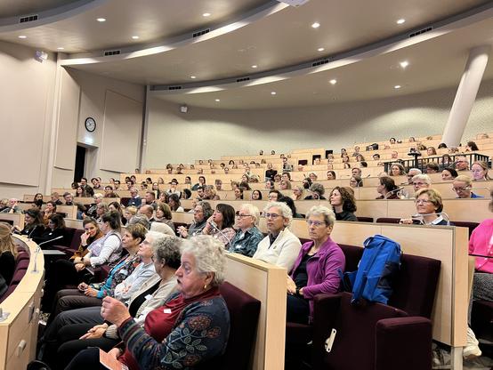 Crowd in lecture hall