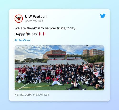 We are thankful to be practicing today…

Happy 🦃 Day ‼️‼️

#TheWord https://t.co/dHe6wGgbuH