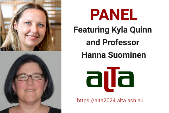 #ALTA2024 keynotes - Kyla Quinn and Professor Hanna Suominen