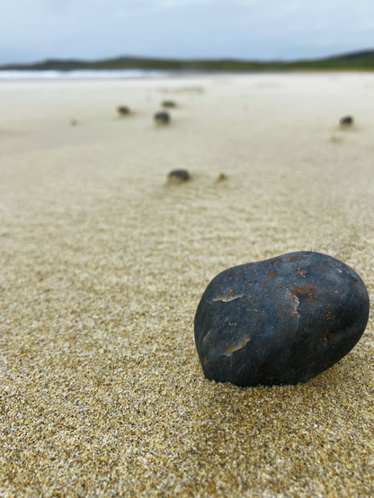 Stone on a beach low down.