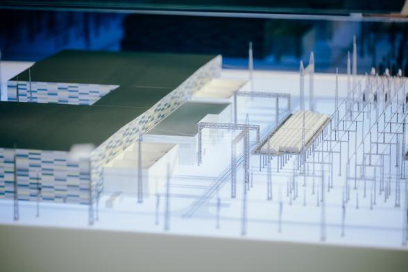 Nahaufnahme eines Modells vom Umspannwerk (Konverter). © Staatsministerium BW | Ilkay Karakurt