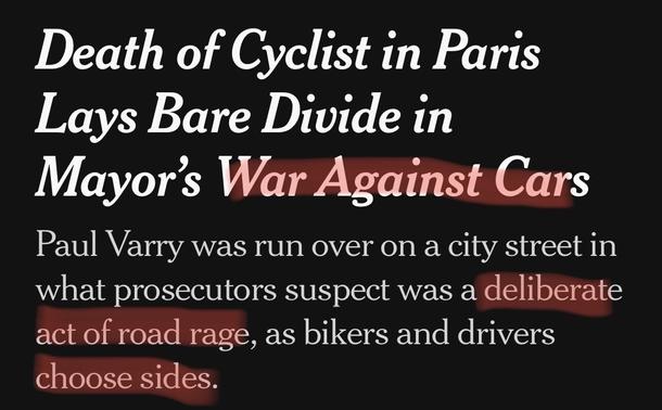 Death of Cyclist in Paris Lays Bare Divide in Mayor’s War Against Cars
Paul Varry was run over on a city street in what prosecutors suspect was a deliberate act of road rage, as bikers and drivers choose sides.