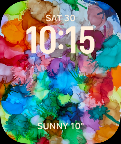 Alcohol art painting used as smartwatch background