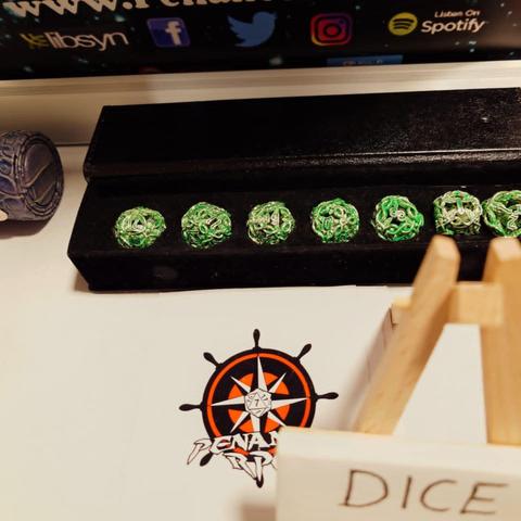 fancy green elvish dice