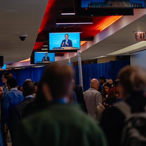 Gov. Josh Shapiro of Pennsylvania during the Democratic National Convention in August. He is one of several Democrats who crisscrossed the country campaigning for Vice President Kamala Harris this year, elevating their own profiles in the process.