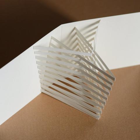 Pliage kirigami popup blanc