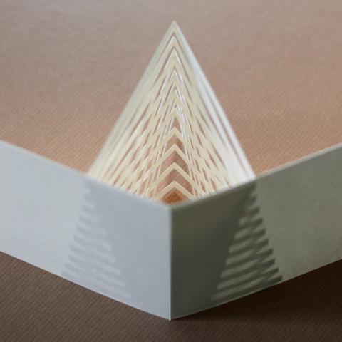 Pliage kirigami popup blanc