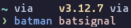 Command `batman batsignal` in linux terminal