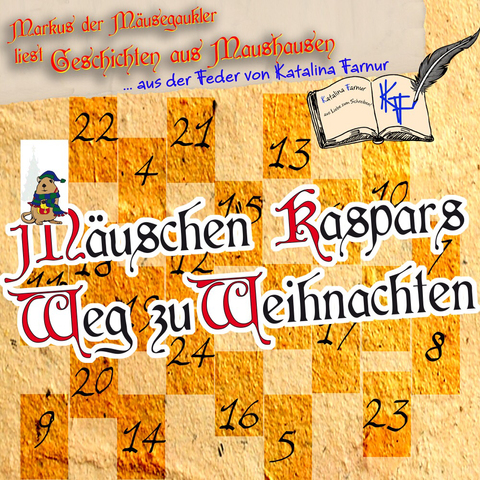 Der Adventskalender Mäuschen Kaspar mit erster geöffneter Tür