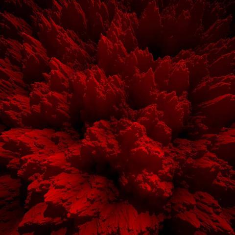 A cgi rugged texture that looks like a red explosion