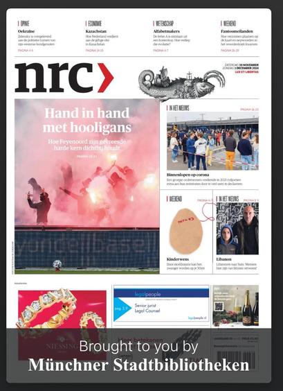 Current issue of Dutch newspaper NRC included in my Munich library membership, I read it with PressReader for free.