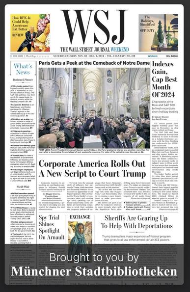 Current issue of Wall Street Journal included in my Munich library membership, I read it with PressReader for free.