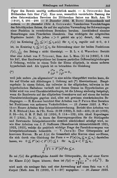 ... Figur den Beweis unnötig unübersichtlich macht. — A. #Ostrowski: Zum Hölderschen Satz über Г(х). Eine neue, wesentlich vereinfachte Fassung des Alten Ostrowskischen Beweises des Hölderschen Satzes aus Math. Ann. 79 (1919), S. 286—288.