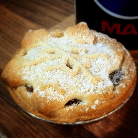 Close up of a TESCOs Finest mince pie