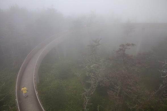 Clingman's Dome Lookout in Fog